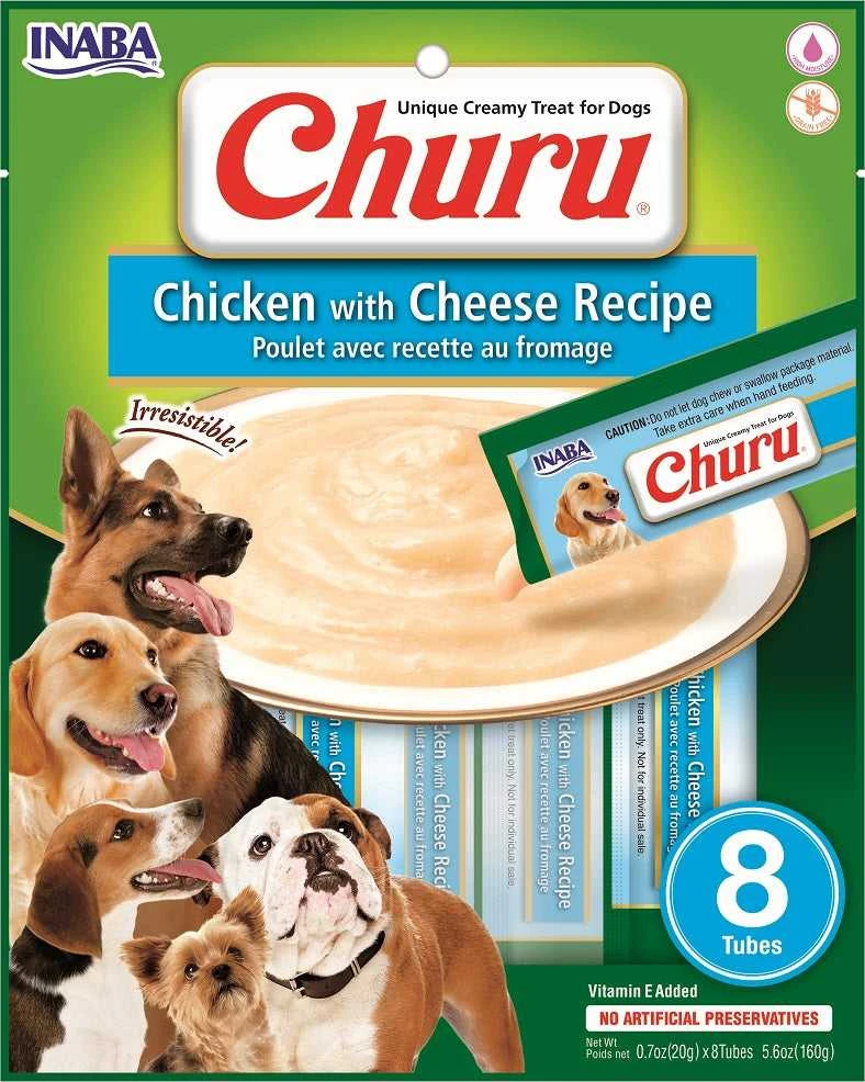 Inaba Foods Churu Dog skanėstas Chicken Cheese 160g
