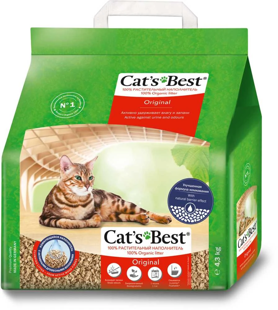 Cats Best OkoPlus Original Natūralus kraikas katėms 10L