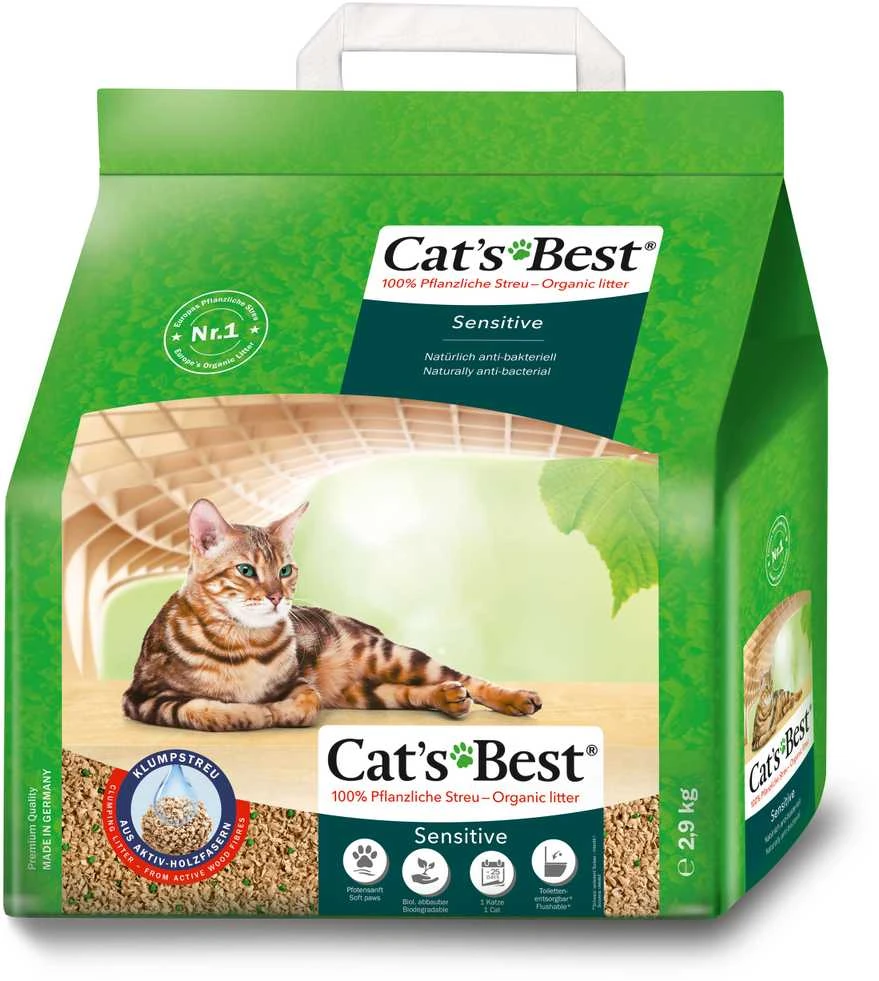 Cats Best Sensitive kraikas katėms 8l, 2,9kg, medžio drožlių