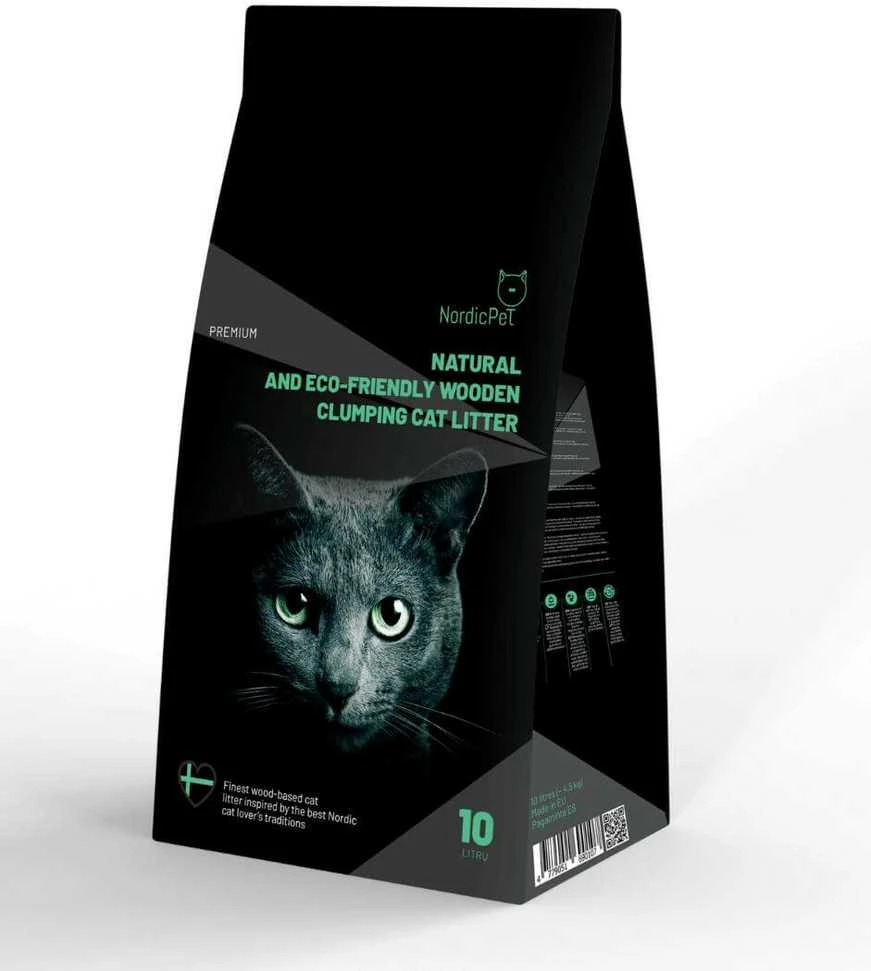 Nordicpet PET sušokantis medžio kraikas katėms 10l
