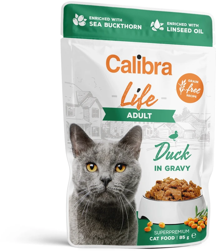 Kačių Maistas - CALIBRA Cat Life Suaugusiųjų Antiena padaže 85g Be Gluteno