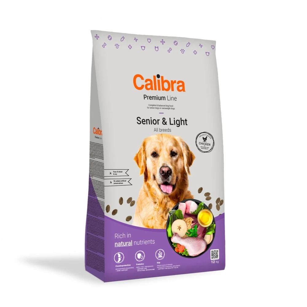 Šunų Maistas - CALIBRA Premium Line Senior & Light Vištiena 12kg