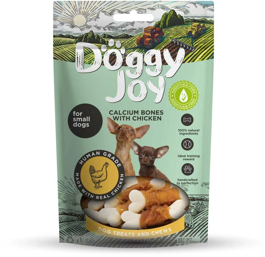 Petfest Doggy_Joy Vištienos skanėstas ant kauliuko šunims DOGGY JOY, 55 g