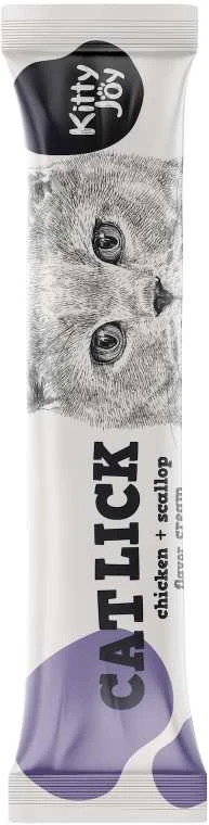 Petfest Kitty Joy Kitty Joy kačių laižomas kremas su vištiena ir šukutėmis 4x15g