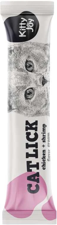 Petfest Kitty Joy Kitty Joy kačių laižomas vištienos ir krevečių kremas 4x15g