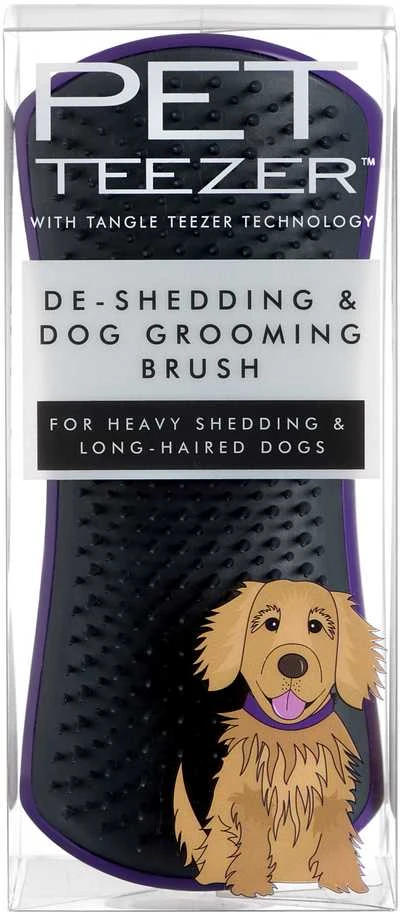 Tangle Teezer Pet Teezer, De-Shedding - Dog Grooming, Pet , Juodas