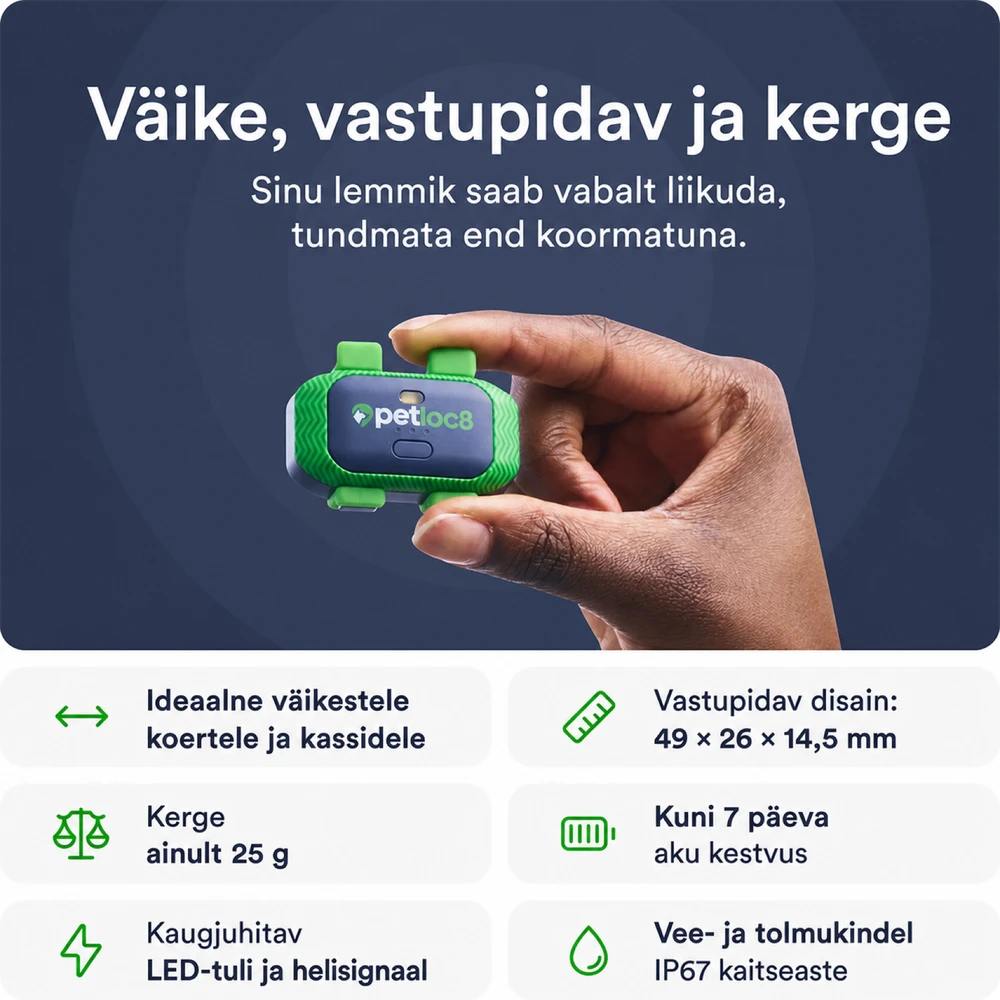 Trackimo PetLoc8 Mini GPS sekimo įrenginys