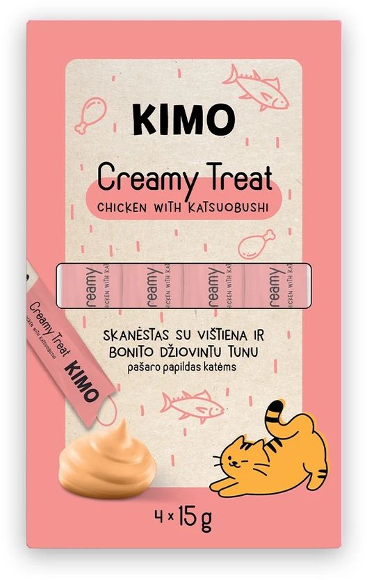 Tropical Kimo Cat skanėstas Creamy vištiena Katsuobushi ( 4vnt*15g) 60g