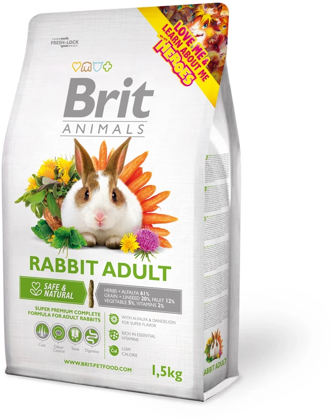 BRIT Animals maistas suaugusiems triušiams 1,5kg
