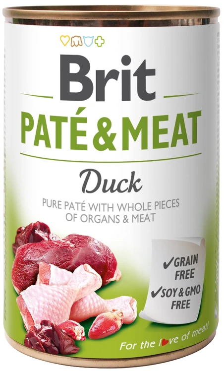 BRIT CARE šunų ančių paštetas ir mėsa 400g