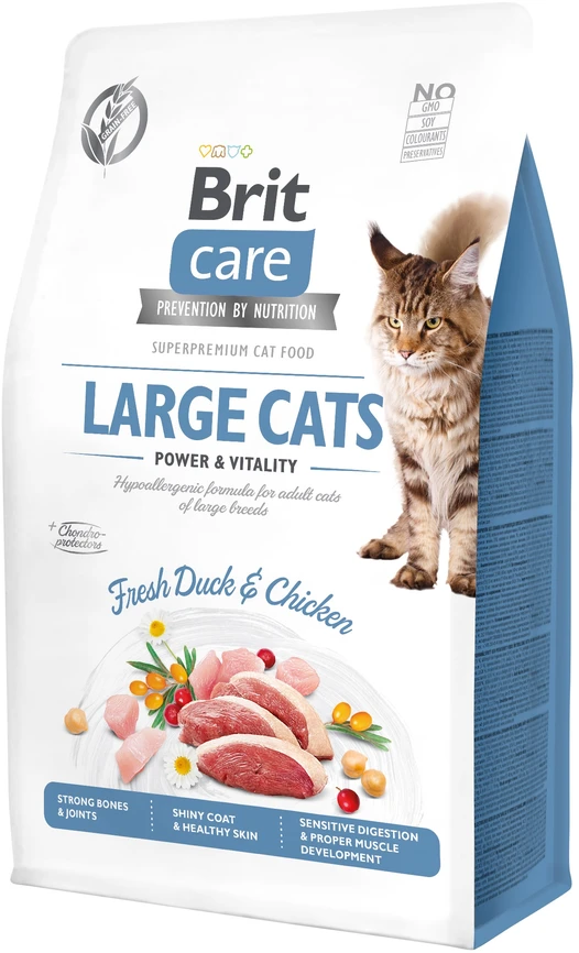 Brit Care Cat GF Large cats Power&Vitality sausas maistas katėms 0,4kg