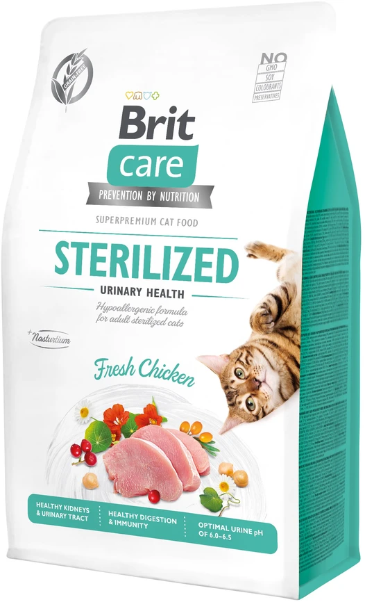 Brit Care Cat GF Sterilizuota šlapimo sveikata (Šviežia vištiena) 0,4kg