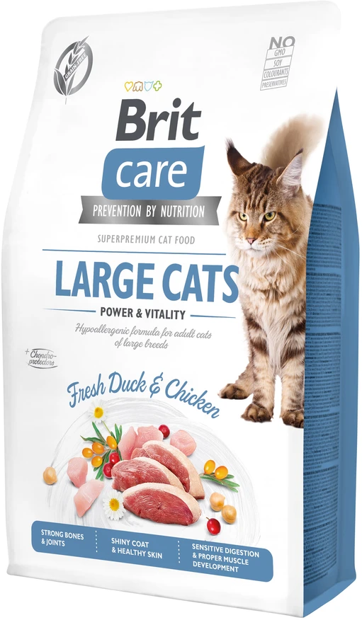 Brit Care Cat Large cats Power&Vitality sausas maistas katėms 2kg