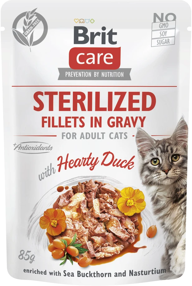Vafo Praha Sro Brit Care Sterilized Fillets in Gravy antiena konservai katėms su antiena, 85 g
