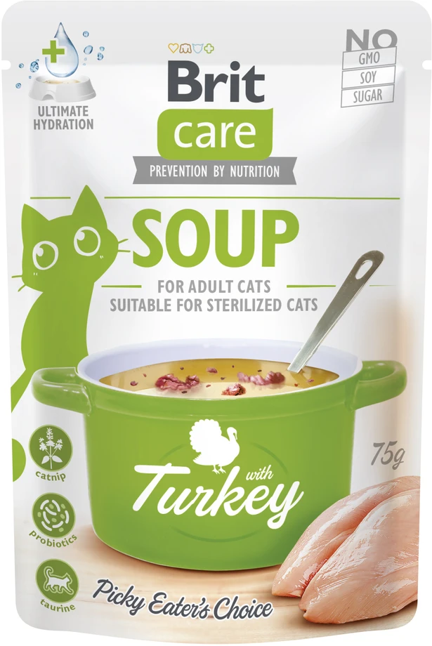 Brit Care Cat Soup kalakutiena sriuba katėms su kalakutiena, 75 g