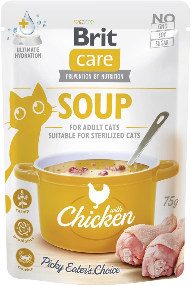 Brit Care Cat Soup vištiena katėms maiš. 75 g