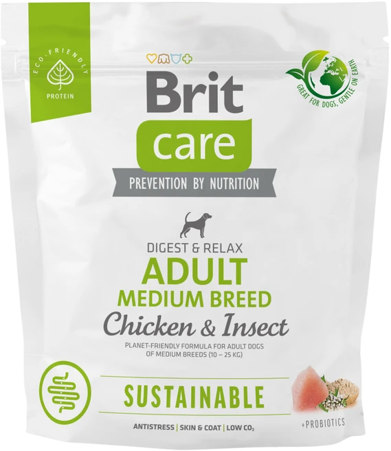 Brit Care Maistas dla Psa Medium Vištiena Owady 1kg
