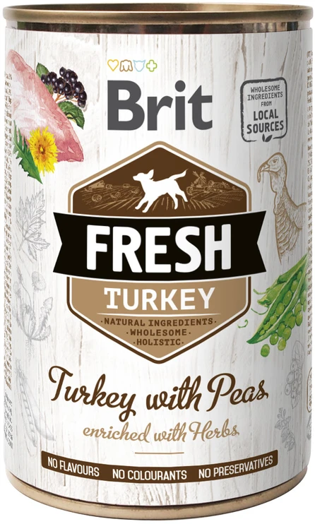 Vafo Praha Sro Brit Fresh konservai šunims kalakutiena&Peas 400g