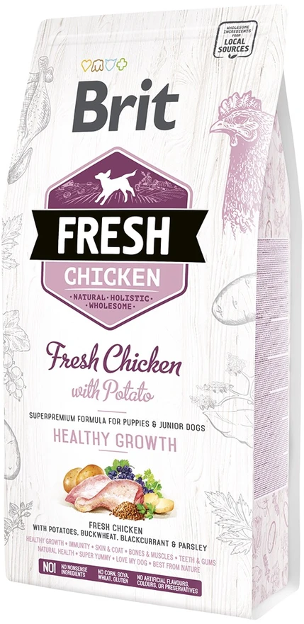 Brit Fresh Dog su vištiena ir bulvėmis Puppy 2,5kg