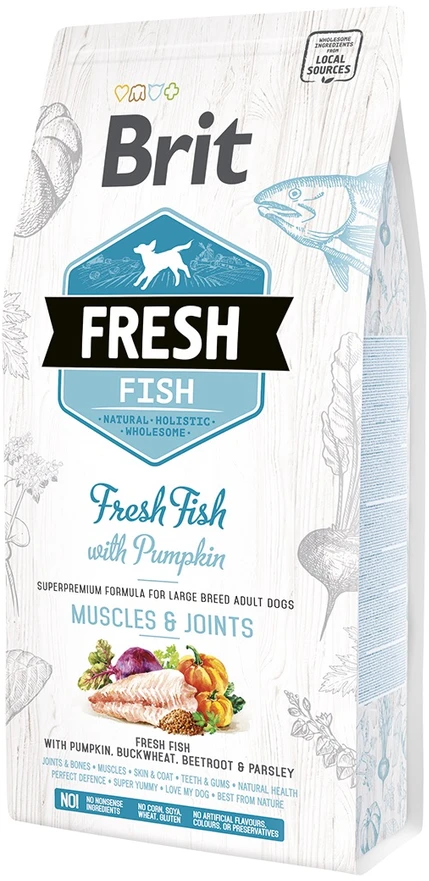 Brit Fresh Dog žuvis su moliūgu Suaugęs Didelis 2,5kg