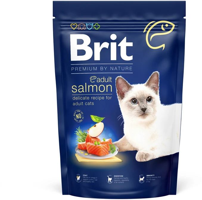 BRIT PREMIUM Cat Adult lašiša 1,5kg