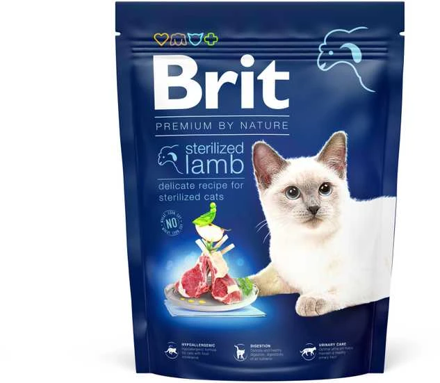 BRIT PREMIUM sterilizuotų kačių pašaras 0,3kg