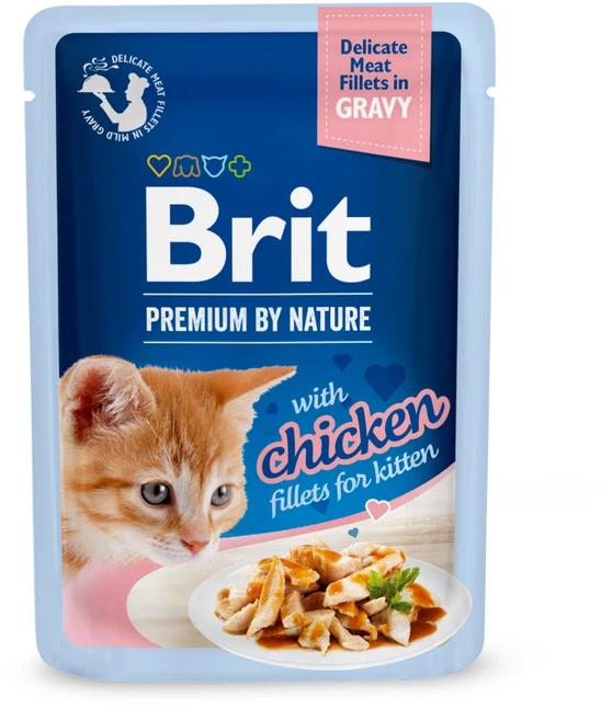 Brit Premium Delicate Fillets in Gravy su vištiena kačiukui 85 g