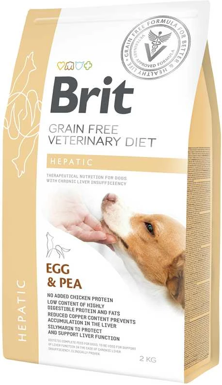 Brit GF Veterinary Diets sausas Maistas šunims Hepatic 2kg