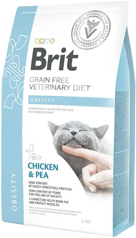 Brit GF Veterinary Diets sausas maistas katėms Obesity 2kg