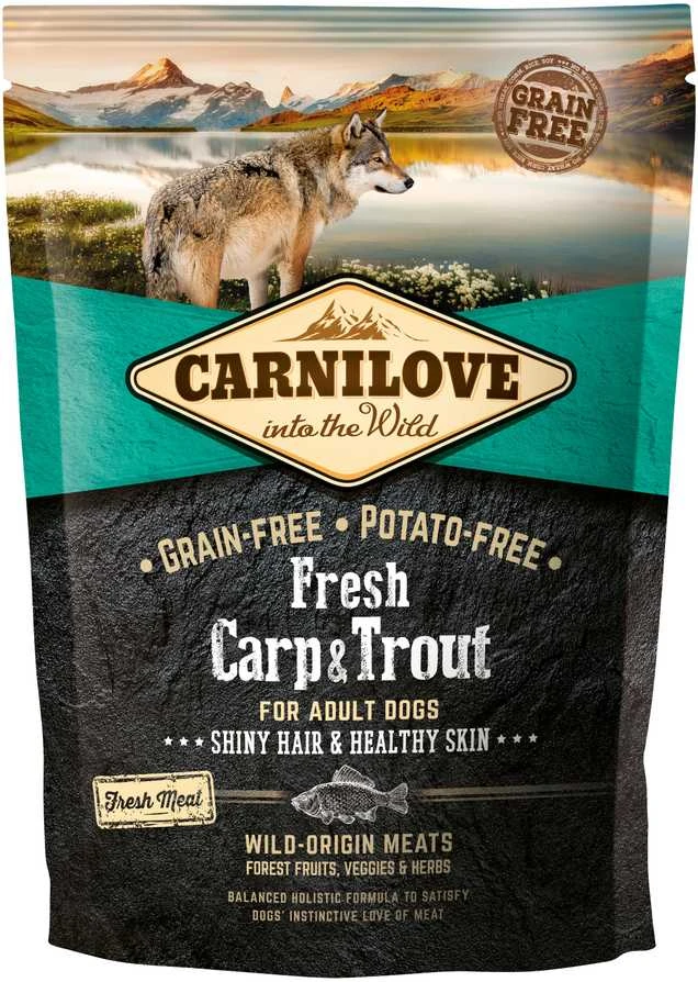 Carni Love Fresh su karpiu ir upėtakiu for Adult 1,5kg