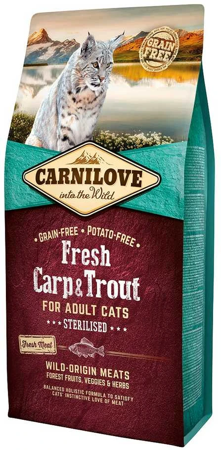 Carni Love Cat Fresh karpis & upėtakis, sterilizuotas suaugusiems 6kg