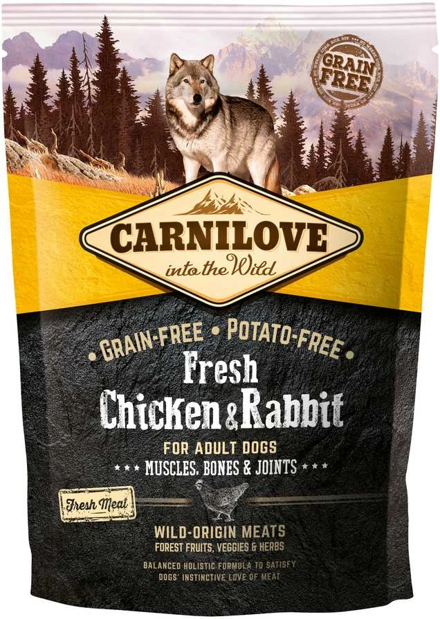 Carni Love Dog šviežia vištiena ir triušis suaugusiems 1,5kg