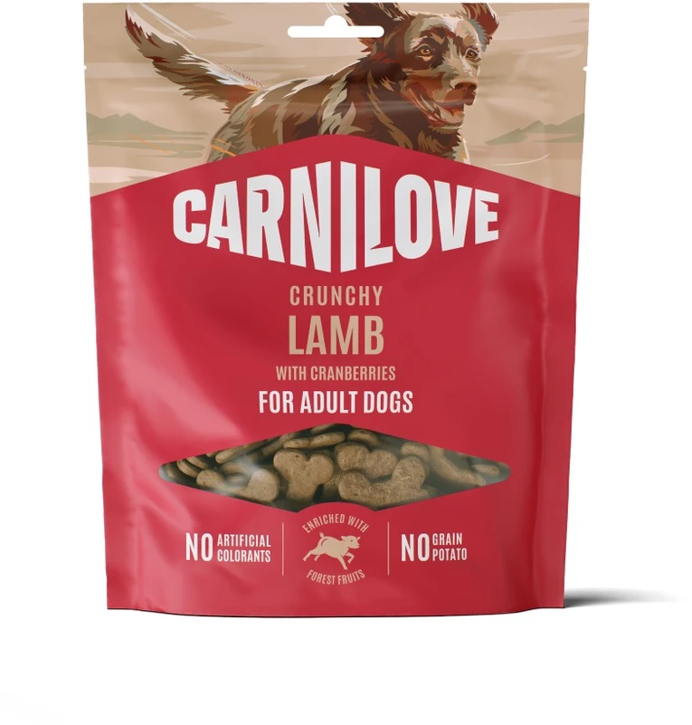 Vafo Praha Sro Carni Love Carnilove Dog Crunchy Snack Mięsne chrupiące przysmaki šunims su ėriena 200 g