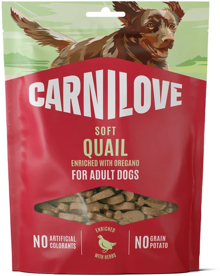 CAV Carni Love Soft Quail enriched with oregano - šunų skanėstas - 200g