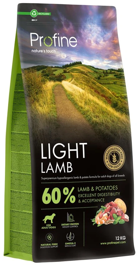 Profine Dog Light su ėriena ir bulvėmis 12kg
