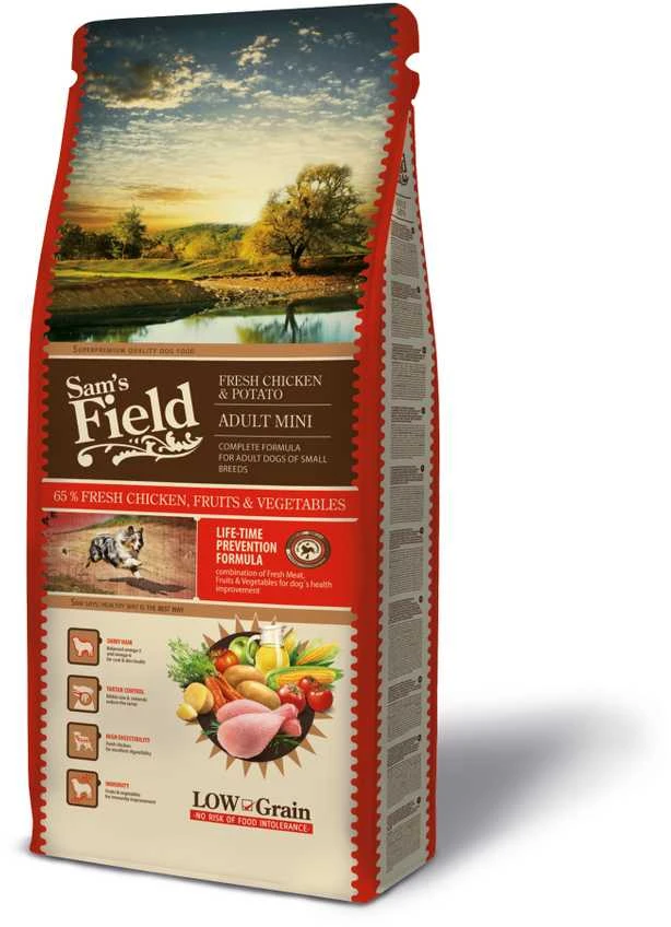 Sams Field Sam´s Field Dog Fresh vištiena&ryžiai ADULT MINI 8kg