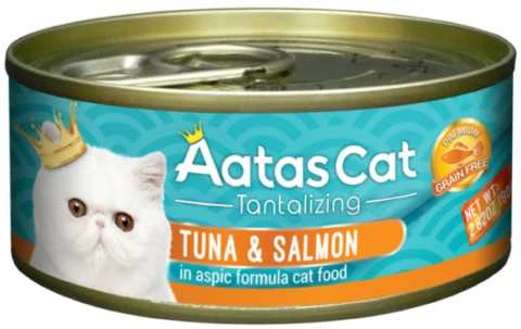 Aatas Cat Tantalizing Tuna&lašiša konservai katėms skard. 80g