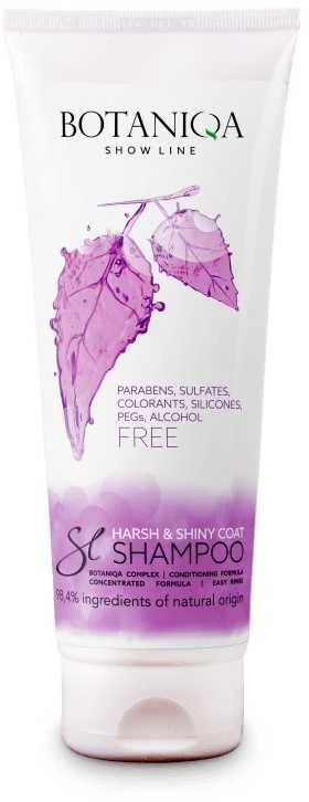 Botaniqa Show Line Harsh & Shiny Coat Šampūnas – 250ml, sustiprina tekstūrą ir blizgesį