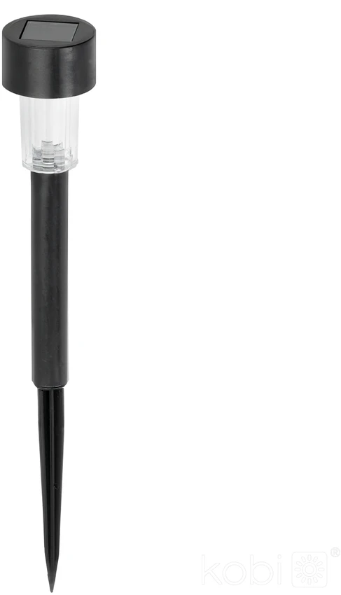 0,06W LED įsmeigiamas šviestuvas su saulės baterija ZEN, juodas, 6000K, IP44, 10vnt. pakuotė