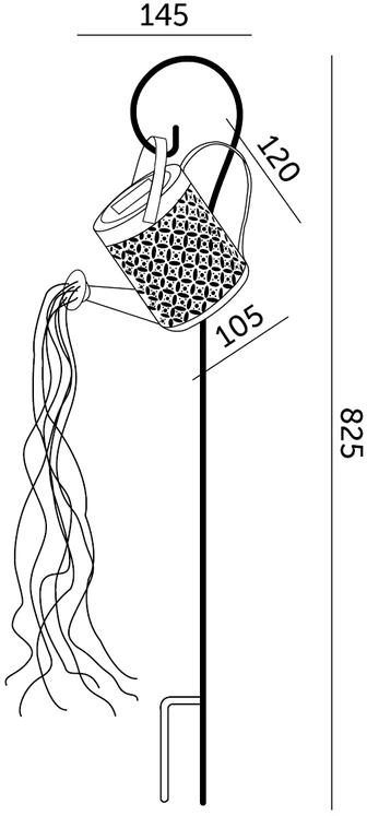 0,06W LED įsmeigiamas šviestuvas su saulės baterija SPECTRA, vario sp., 2700K, IP44