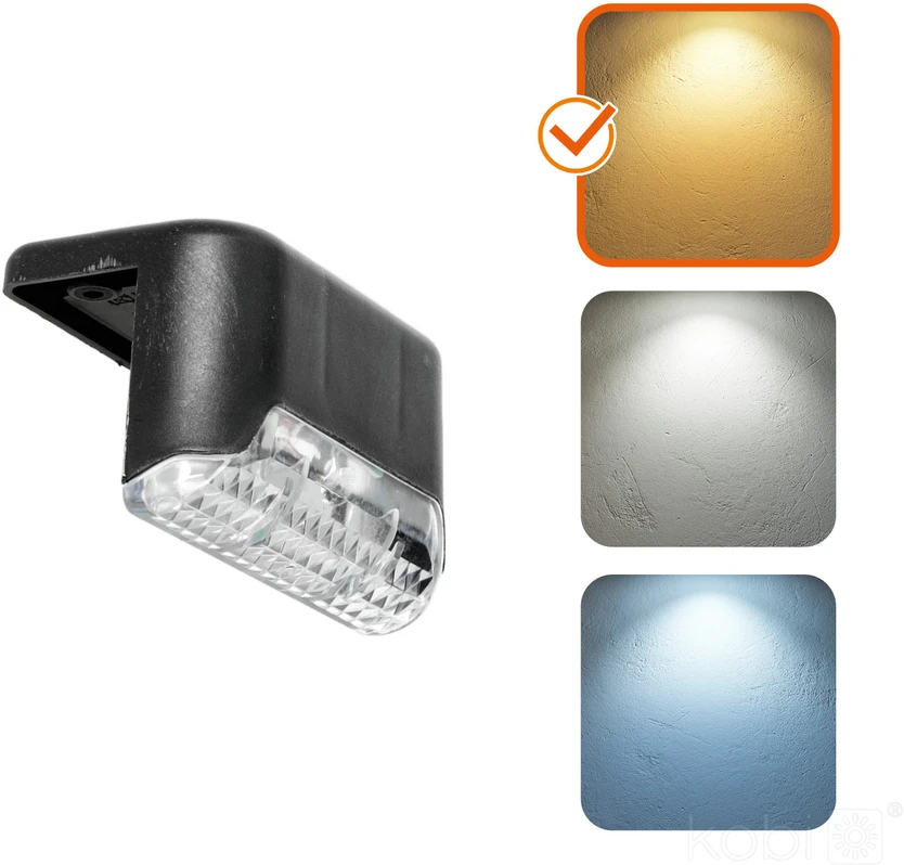 0,06W LED prožektorius su saulės baterija PHOTON, juodas, 3000K, IP44, 8vnt. pakuotė