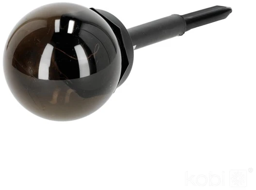 0,12W LED įsmeigiamas šviestuvas su saulės baterija GLOBE, juodos sp./tamsus gaubtas, 3000K, IP44