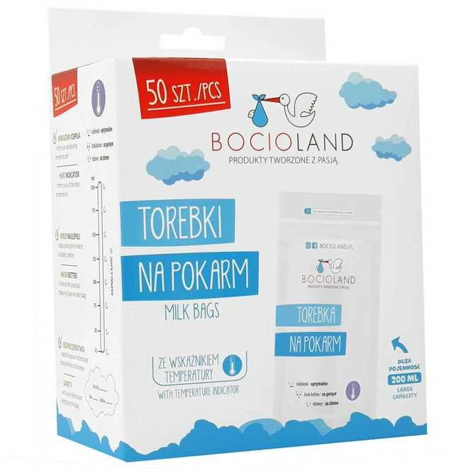 Bocioland 0199 PIENO MAIŠELIAI 200ML 50VNT BL019