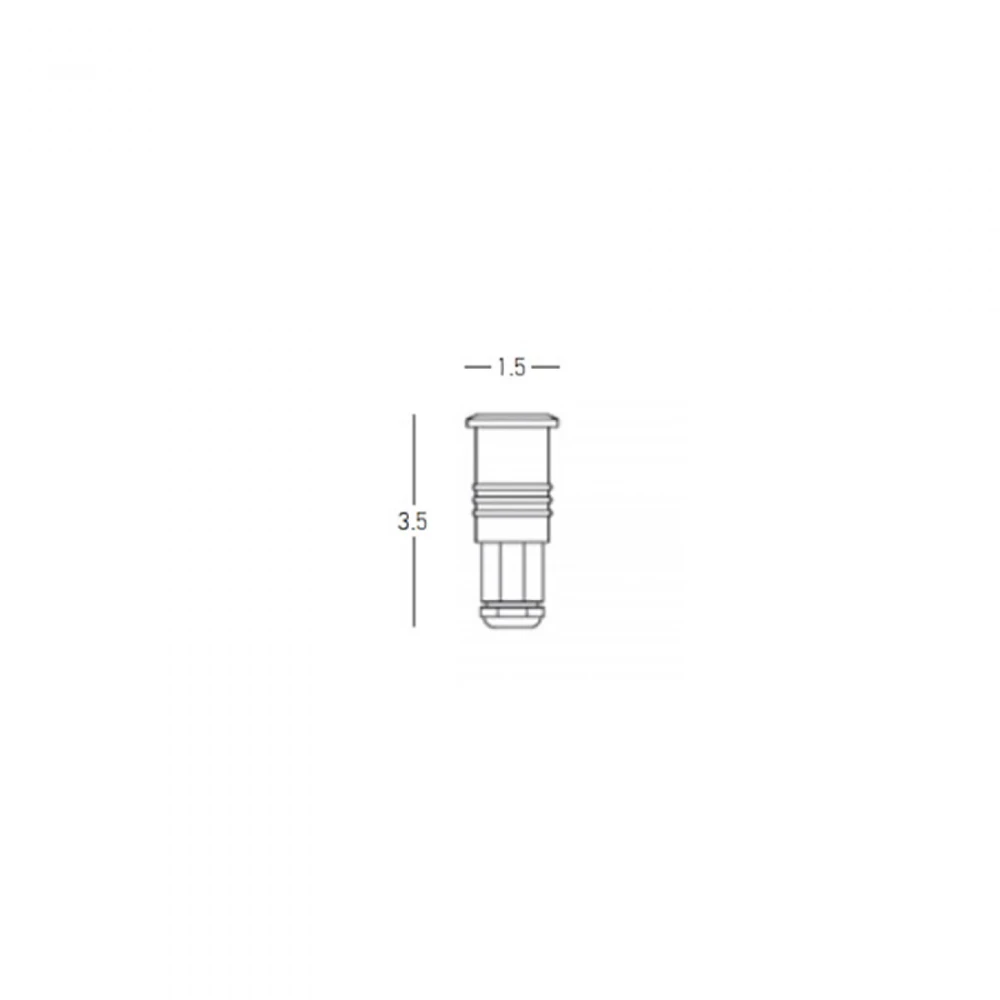 0,2W LED įleidžiamas į žemę šviestuvas, plieno sp., 3000K, IP68, E364