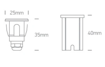 0,3W LED baseino šviestuvas, nerūdijančio plieno sp., 3000K, IP68, 69066M/W