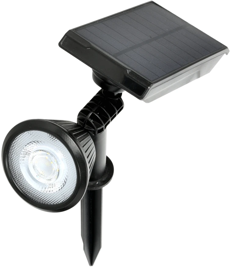 0,5W LED įsmeigiamas šviestuvas su saulės baterija LANCE, juodas, 6000K, IP44