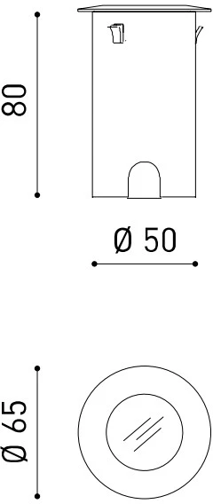 1/2,1/3,2W įleidžiamas į žemę lauko šviestuvas DARK, juodas, 2700K, IP67, 40º