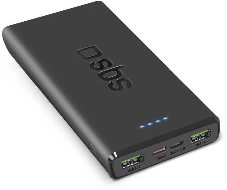 Išorinė baterija SBS TTBB10000FASTPD20K 10000 mAh 20W su maitinimo šaltiniu – juodas