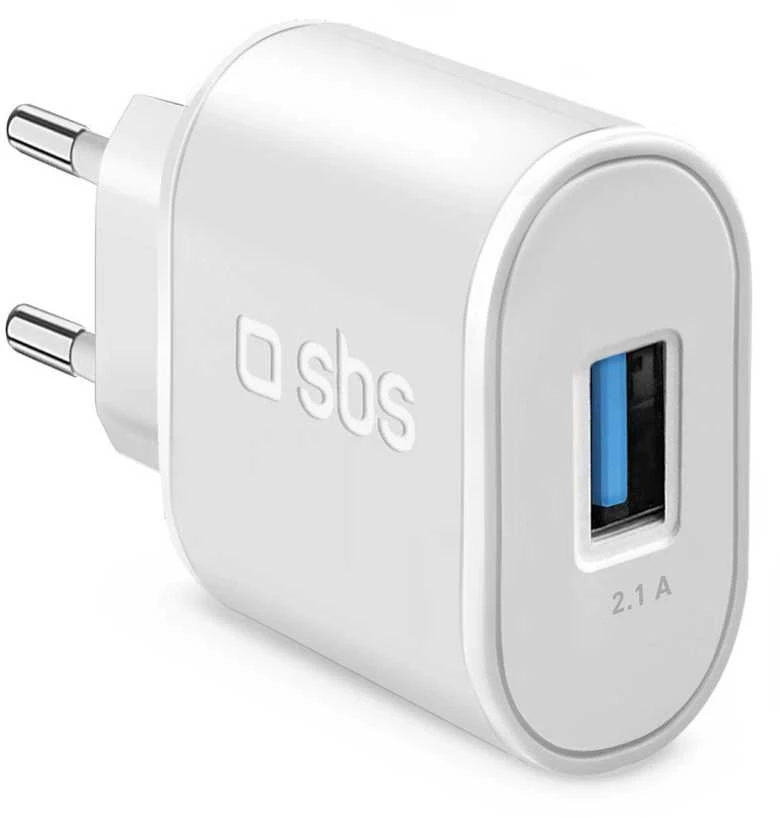 SBS TETR1USB2AWFAST 10W USB-A laidinis įkroviklis – baltos spalvos