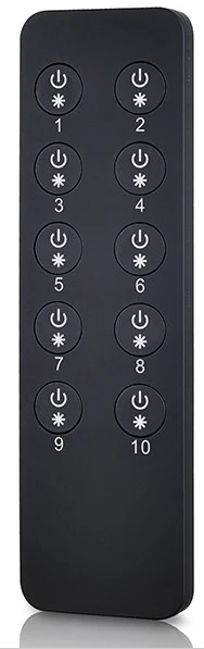 10 zonų LED juostų imtuvų Easy RF reguliavimo pultas LUXSONN LUX-2802